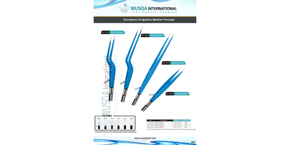 European Irrigation Bipolar Forceps